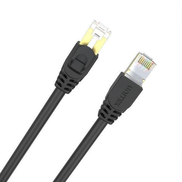 Picture of 3m CAT7 Black SSTP 26AWG Patch Lead in PVC Jacket Supports 10 Gigabit Ethernet
