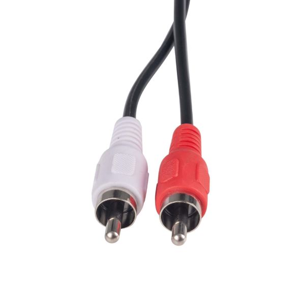 Picture of 2m RCA Audio Cable 2 RCA to 2 RCA Plugs 30AWG Red White