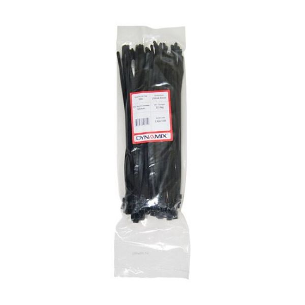 Picture of 250mm x 4.8mm Cable Tie Packs of 100 - UV Resistant Colour Black