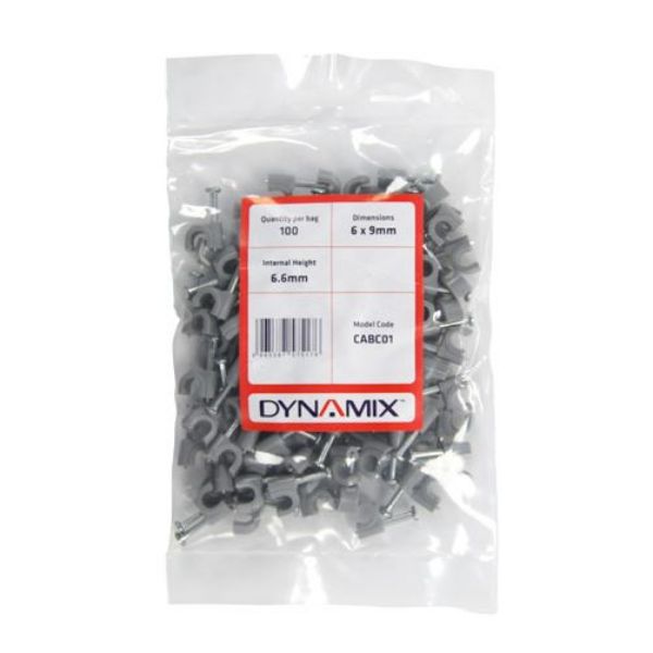Picture of Cable Clip Bag of 100pcs 6x9mm Outdoor Rated