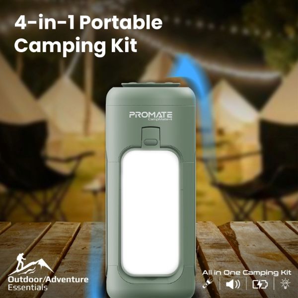 Picture of 4-in-1 Portable Camping Kit LED Light 6000mAh Power Bank LED Torch & 5W Speaker