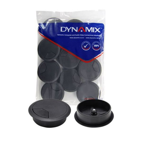 Picture of 60mm Round Desk Grommet Black Pack of 10