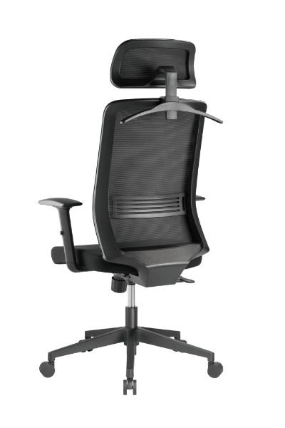 Picture of Office Chair w/ Headrest. Ergonomic & Breathable Mesh Pneumatic Seat-Height Adjust