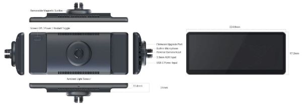 Picture of 8.9 Inch Portable Wireless Carplay & &roid Auto HD 60FPS Touchscreen Buit-in 1W Speaker