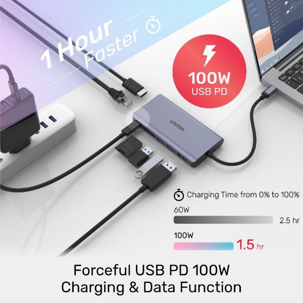 Picture of 7-in-1 USB 3.1 Multi-Port Hub w/ USB-C Connector. Includes 1x HDMI Port 1x