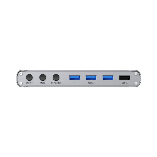 Picture of USB-C 10Gbps HDMI Split Screen KVM Switch. 1 HDMI 4K@30 & 5 USB-A Ports