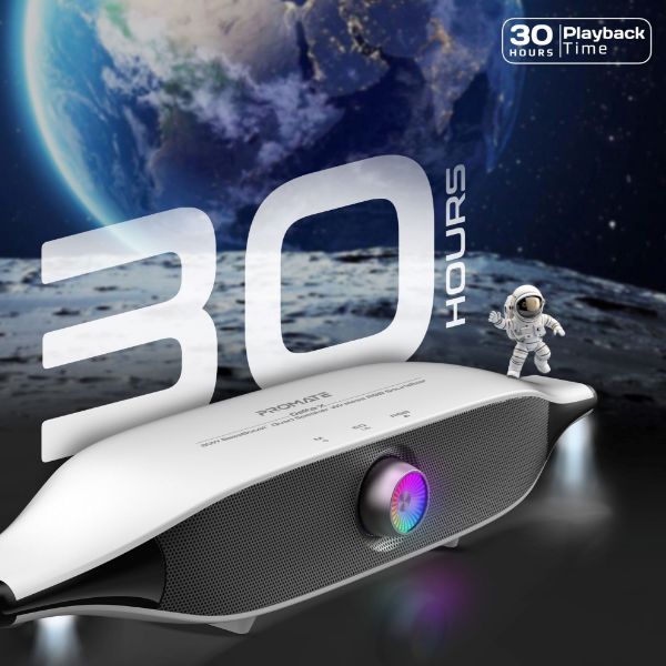 Picture of 20W BassBoost Quad Speaker Bluetooth RGB Soundbar. 12 RGB Modes Up to 30 Hours