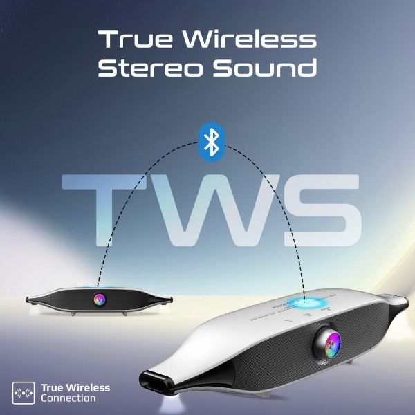 Picture of 20W BassBoost Quad Speaker Bluetooth RGB Soundbar. 12 RGB Modes Up to 30 Hours