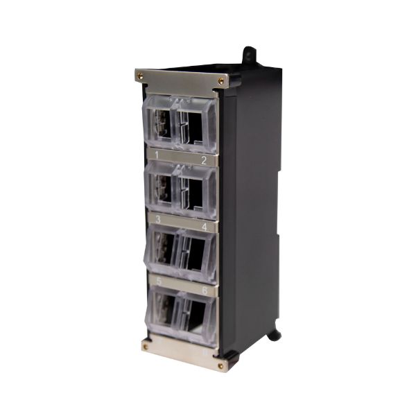 Picture of 8-port Unloaded Keystone DIN Rail-Mount Shielded Enclosure w/ Rotatable Modules
