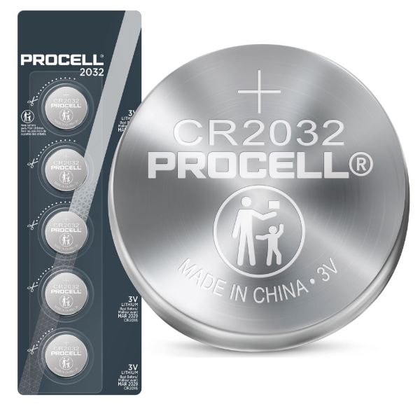 Picture of Lithium CR2032 Coin Battery Box of 20 (4x Strips of 5)