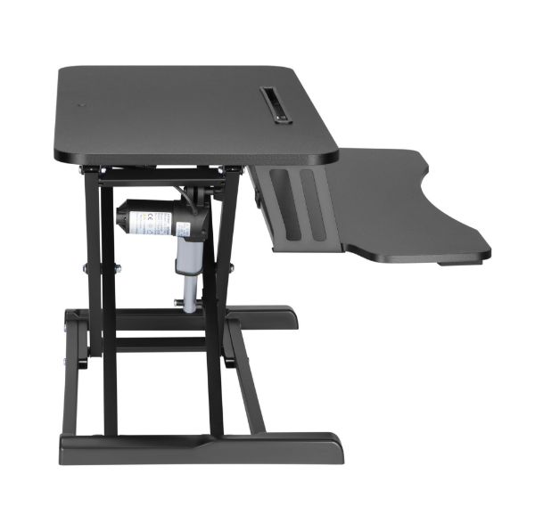 Picture of Electric Scissor Lift Desktop Sit-Stand Workstation w/ Keyboard Tray Deck