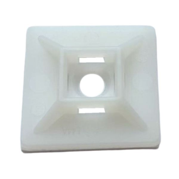 Picture of 28 x 28mm Self Adhesive Natural Cable Ties Mount Pack of 100