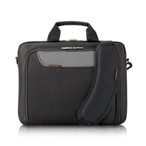 Picture of Advance Briefcase 13-14.1'' Separate Zippered Accessory Front Stash Trolley Handle