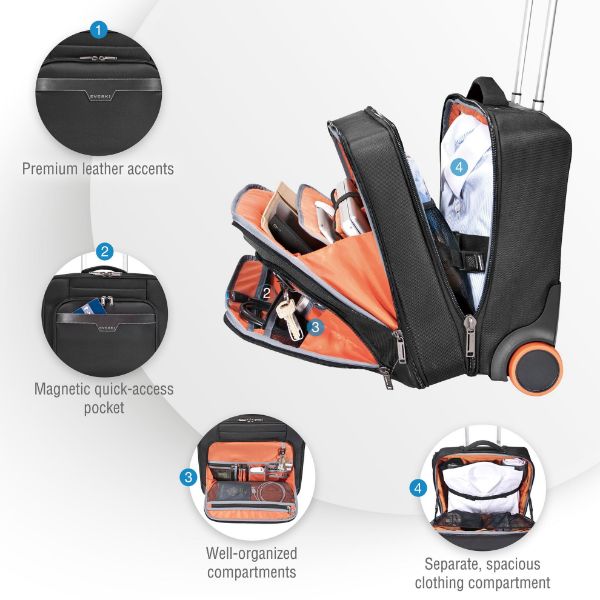 Picture of Journey 16'' Laptop Trolley Magnetic quick access pocket Trolley Handle pass through