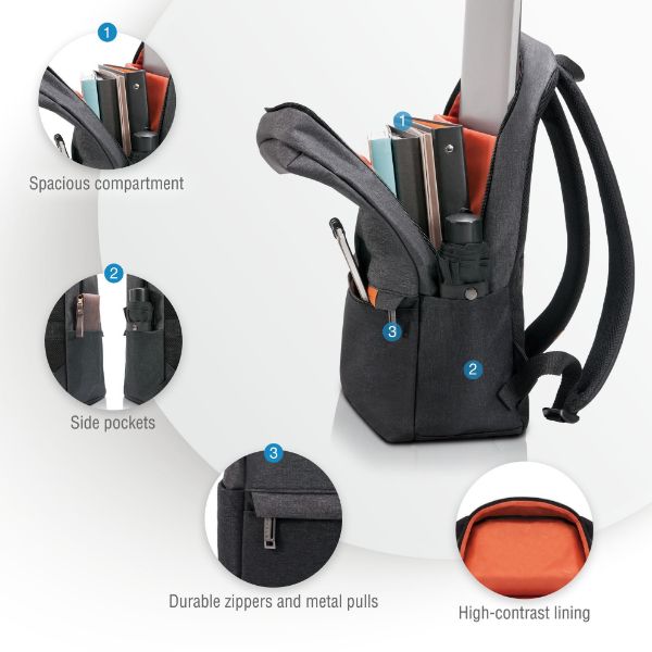 Picture of Lightweight Laptop Backpack up to 15.6'' w/ Dedicated Felt Lining.