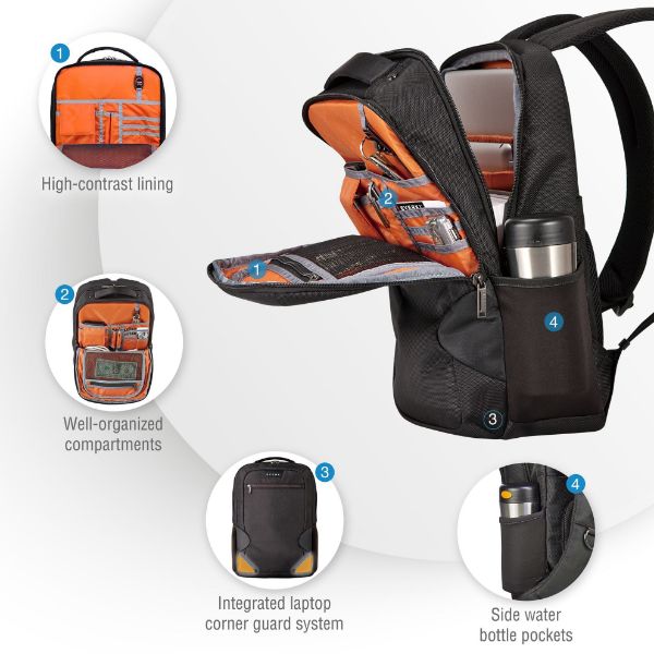 Picture of Studio Slim Laptop Backpack up to 14.1''/MacBook Pro 15. Integrated Laptop Corner Guard