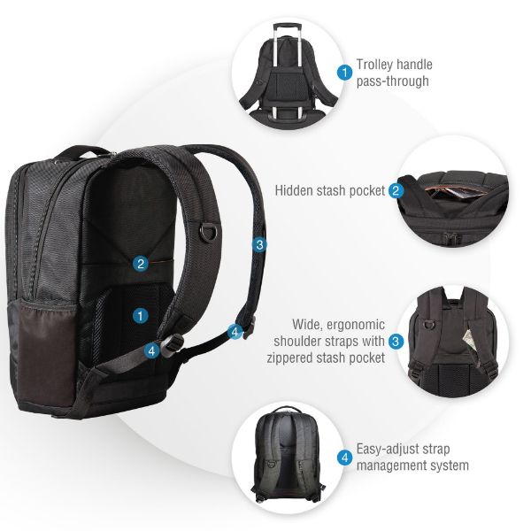 Picture of Studio Slim Laptop Backpack up to 14.1''/MacBook Pro 15. Integrated Laptop Corner Guard