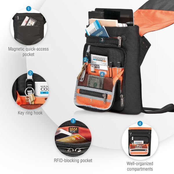 Picture of Venue XL RFID Mini Messenger fits iPad Pro 12'' Surface Pro MacBook.