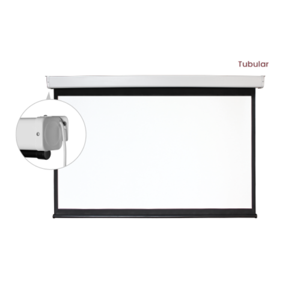 Picture of 130'' 16:9 Electric Projector Screen w/ Remote 160 Viewing Angle 4-Side