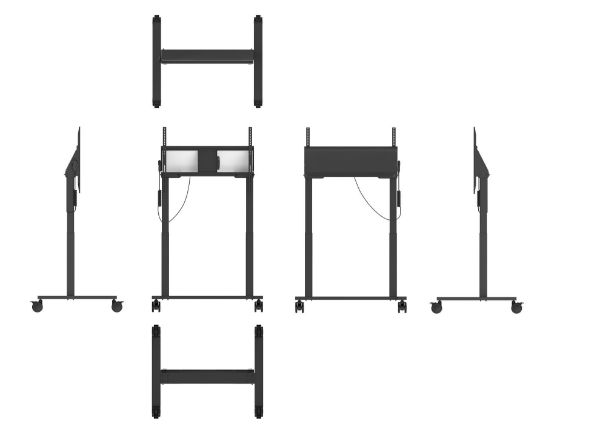 Picture of Height Adjustable Motorised Mobile Rolling Trolley/Stand