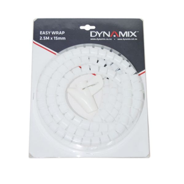 Picture of 2.5mx15mm Easy Wrap - Cable Management Solution Blister Retail Packaging White