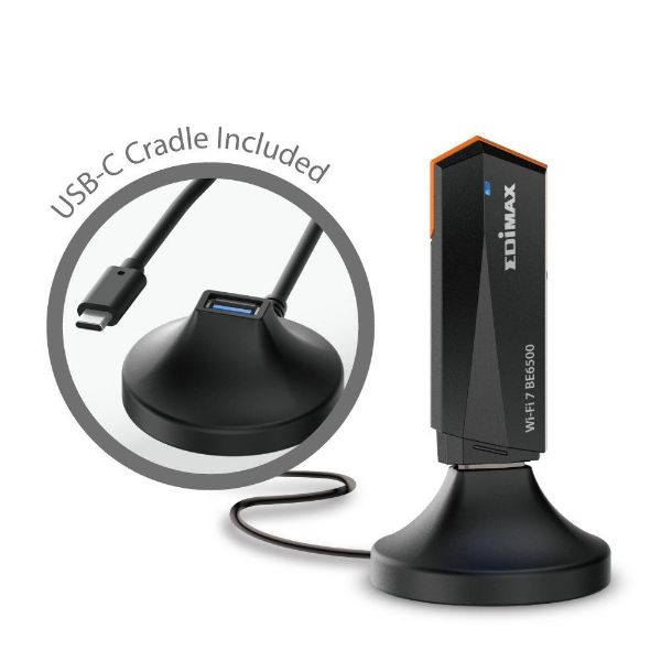Picture of Tri-Band Wi-Fi 7 BE6500 USB 32 Adapter w/ Cradle