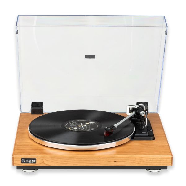 Picture of Turntable Cherry Wood color Ortofon 2M Red Cartridge w/ 33 45 & 78 RPM Advanced