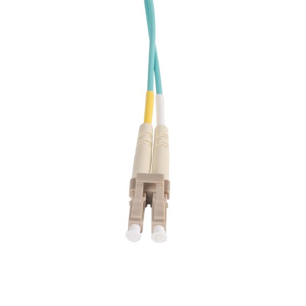Picture of 75M 50u LC/LC OM3 Fibre Lead Duplex Multimode Aqua LSZH Jacket