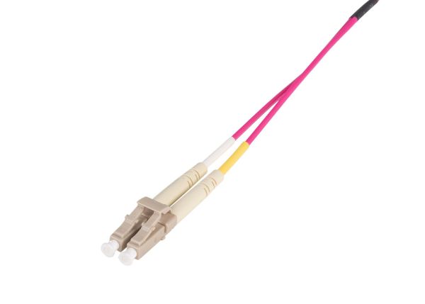 Picture of 10M 50u LC/LC OM4 Fibre Lead Duplex Multimode Raspberry Pink LSZH Jacket