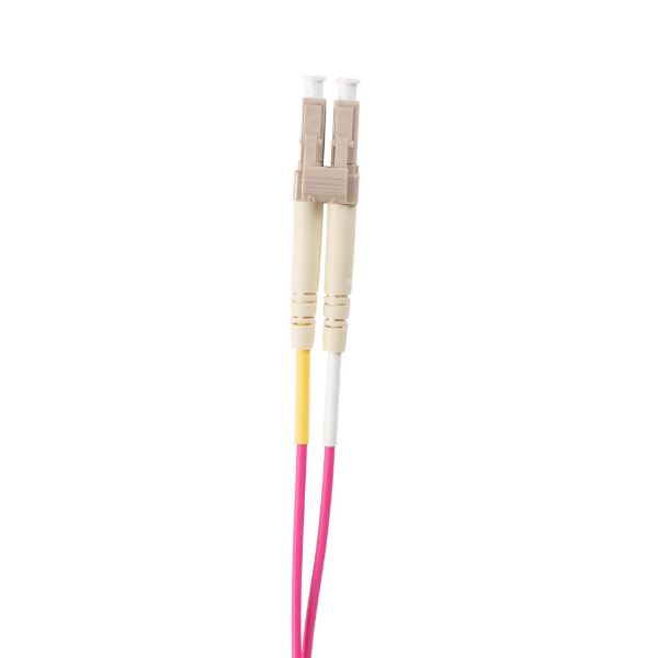Picture of 1.5M 50u LC/LC OM4 Fibre Lead Duplex Multimode Raspberry Pink LSZH Jacket