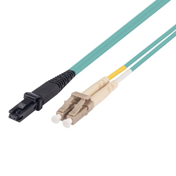 Picture of 1M 50u LC/MT-RJ OM3 Fibre Lead Duplex Multimode Aqua LSZH Jacket