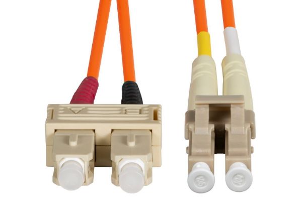 Picture of 1M 62.5u LC/SC OM1 Fibre Lead Duplex Multimode Orange LSZH Jacket