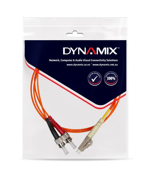 Picture of 15M 62.5u LC/ST OM1 Fibre Lead Duplex Multimode Orange LSZH Jacket