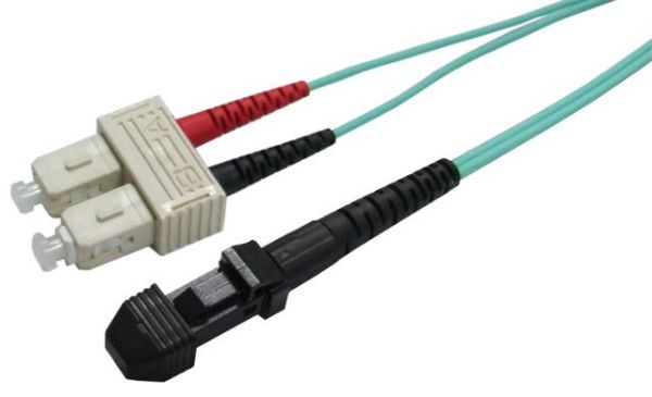 Picture of 0.5M 50u MT-RJ/SC OM3 Fibre Lead Duplex Multimode Aqua LSZH Jacket