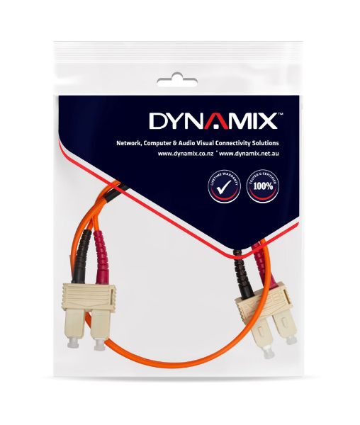 Picture of 0.5M 62.5u SC/SC OM1 Fibre Lead Duplex Multimode Orange LSZH Jacket