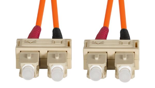 Picture of 0.5M 62.5u SC/SC OM1 Fibre Lead Duplex Multimode Orange LSZH Jacket
