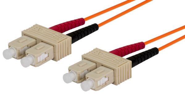Picture of 1M 62.5u SC/SC OM1 Fibre Lead Duplex Multimode Orange LSZH Jacket