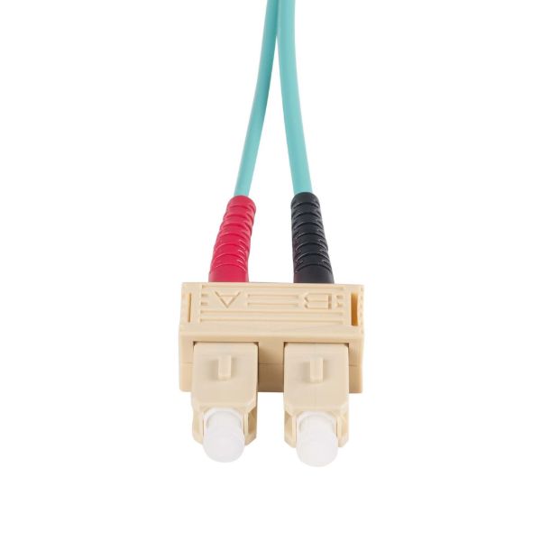 Picture of 5M 50u SC/SC OM3 Fibre Lead Duplex Multimode Aqua LSZH Jacket