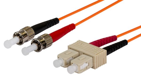 Picture of 1M 62.5u SC/ST OM1 Fibre Lead Duplex Multimode Orange LSZH Jacket