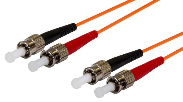 Picture of 0.5M 62.5u ST/ST OM1 Fibre Lead Duplex Multimode Orange LSZH Jacket