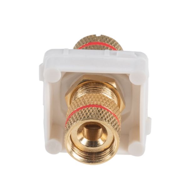 Picture of Red Speaker Binding Post. Gold Plated