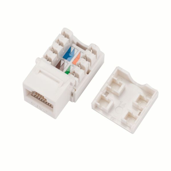 Picture of Cat6 Keystone RJ45 Jack for 110 Face Plate T568A/T568B Wiring. 90 Jack.