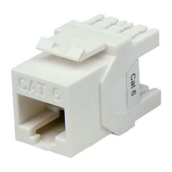 Picture of Cat6 UTP Keystone RJ45 Slimline Jack. T568A/B Wiring. 180 Jack