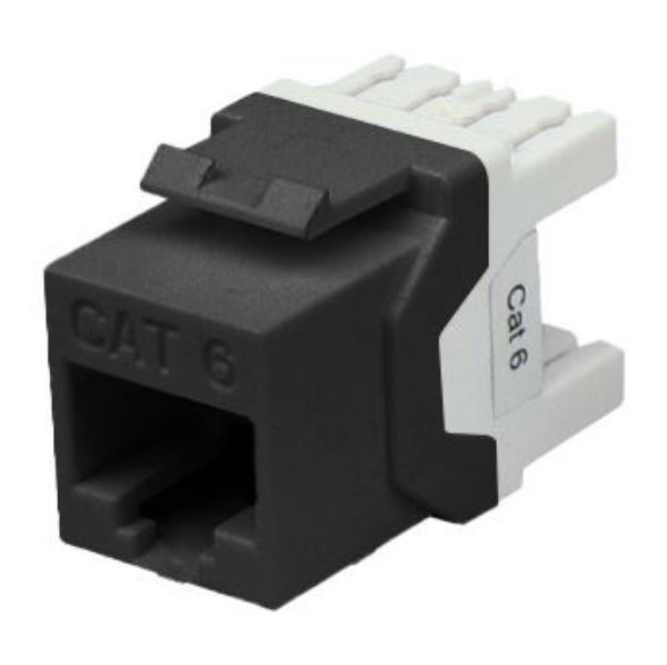 Picture of Cat6 UTP Keystone RJ45 Slimline Jack. T568A/B Wiring. 180 Jack