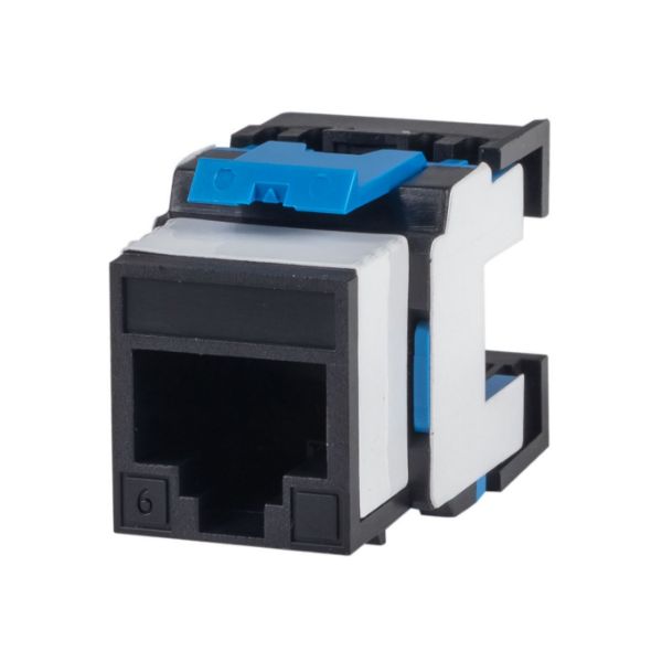 Picture of Cat6 180 Unshielded Keystone Jack Dual IDC Black