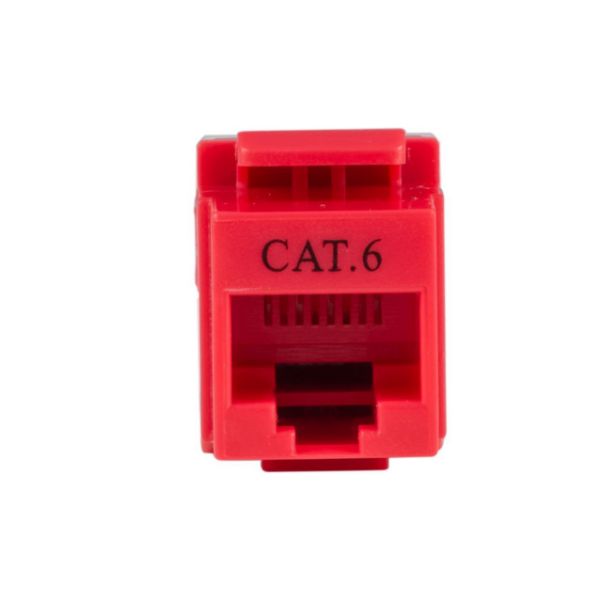 Picture of Cat6 Res Keystone RJ45 Jack for 110 Face Plate T568A/T568B Wiring 180 Slimline Jack