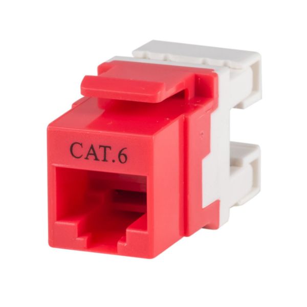 Picture of Cat6 Res Keystone RJ45 Jack for 110 Face Plate T568A/T568B Wiring 180 Slimline Jack