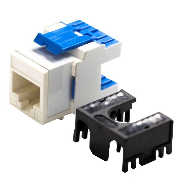 Picture of Cat6A 180 Unshielded Keystone Jack Dual IDC Colour White