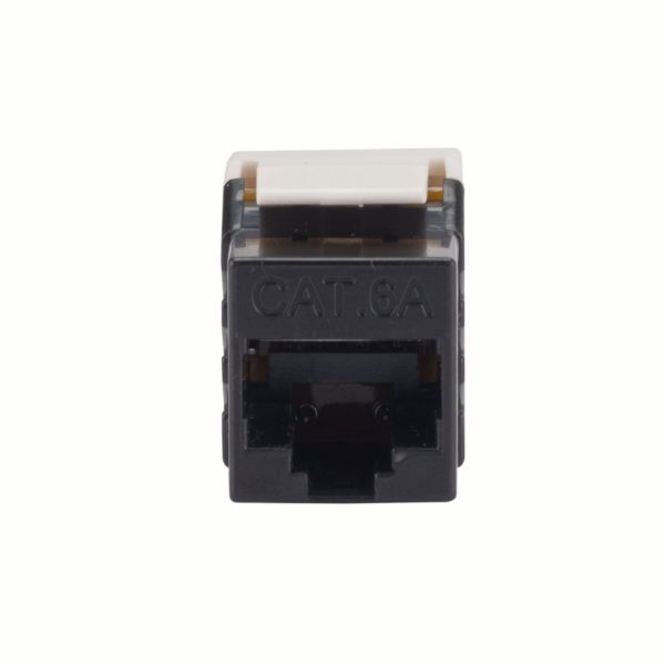Picture of Slimline Cat6A UTP jack. Colour Black
