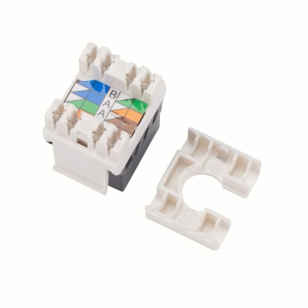 Picture of Slimline Cat6A UTP jack. Colour Black